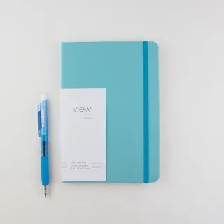 【綠的事務用品】眼色View-32K精裝橫線筆記本-藍