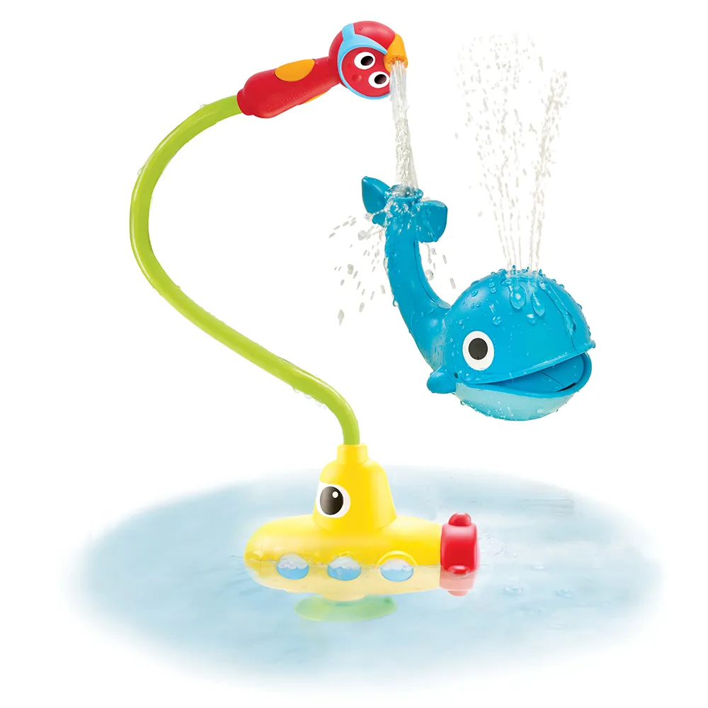 【以色列 Yookidoo】噴水鯨魚蓮蓬頭套組(洗澡玩具 戲水玩具)