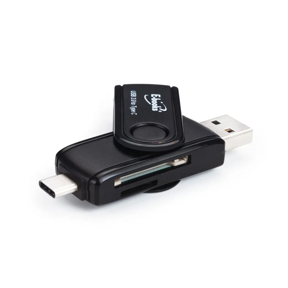 【E-books】T35 Type C+USB3.0雙介面 OTG讀卡機(SD/Micro SD)