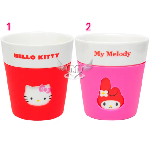 【TDL】HELLO KITTY美樂蒂馬克杯杯子附隔熱套280ml 2選1 36151101(平輸品)