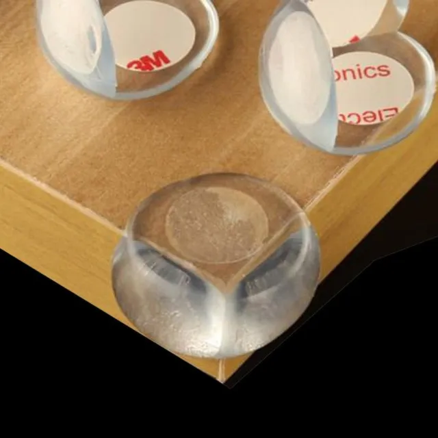 一組20入 圓型桌角防護墊 透明矽膠軟墊(防撞角 嬰幼兒專用)