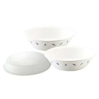 【CORELLE 康寧餐具】古典藍2件式湯碗組(贈8吋微波蓋)