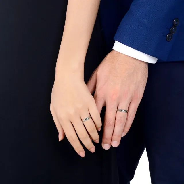 【點睛品】V&A博物館系列 永恆承諾 鉑金情侶結婚戒指(女戒)