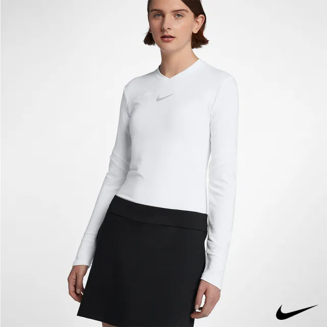 【NIKE 耐吉】Nike Golf 女 運動長袖上衣 白 884972-100