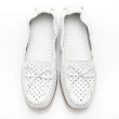 【G.Ms.】MIT系列-軟Q牛皮蝴蝶結沖孔莫卡辛鞋(白色)