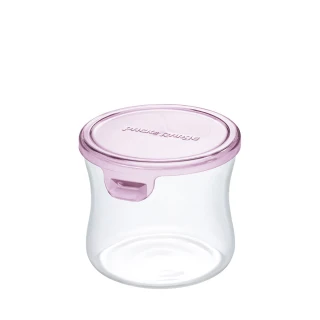【iwaki】耐熱玻璃圓形微波保鮮盒240ml(粉色)