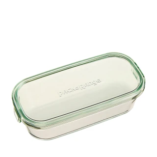 【iwaki】耐熱玻璃長方形微波保鮮盒500ml(綠色)