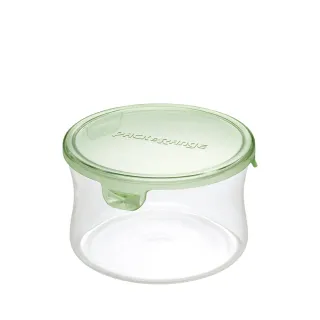 【iwaki】耐熱玻璃圓形微波保鮮盒490ml(綠色)