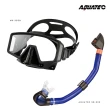 【AQUATEC】SN-300乾式潛水呼吸管+MK-355N 無框貼臉側邊視窗潛水面鏡 優惠組(潛水面鏡 潛水呼吸管)