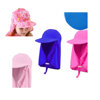 【Biki 比基尼妮】兒童帽布蘭妮防曬遮陽遮脖帽海邊帽子