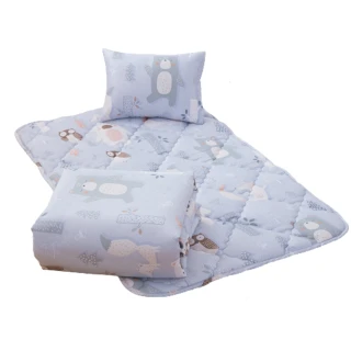 【Annette】萊賽爾天絲涼被睡墊童枕3件組 森林夥伴(睡袋 嬰兒床墊)