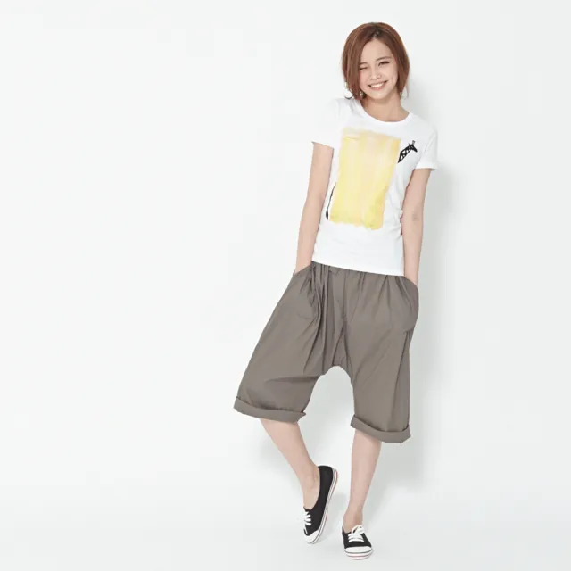 【so that’s me 好我】長頸鹿圓領短袖蜜桃棉女Tee(純白)