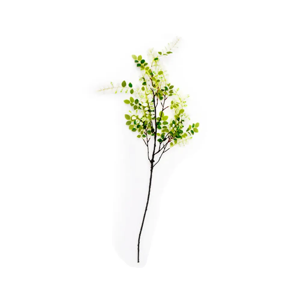 【Meric Garden】北歐風格居家裝飾高仿真白綠紫藤葉(110cm單支)