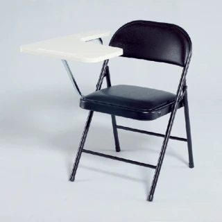 【ONE 生活】列克黑皮學生課桌椅(黑色皮革/可收款)