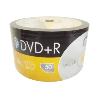【HP 惠普】HP LOGO DVD+R 16X 4.7GB 空白光碟片(50片)