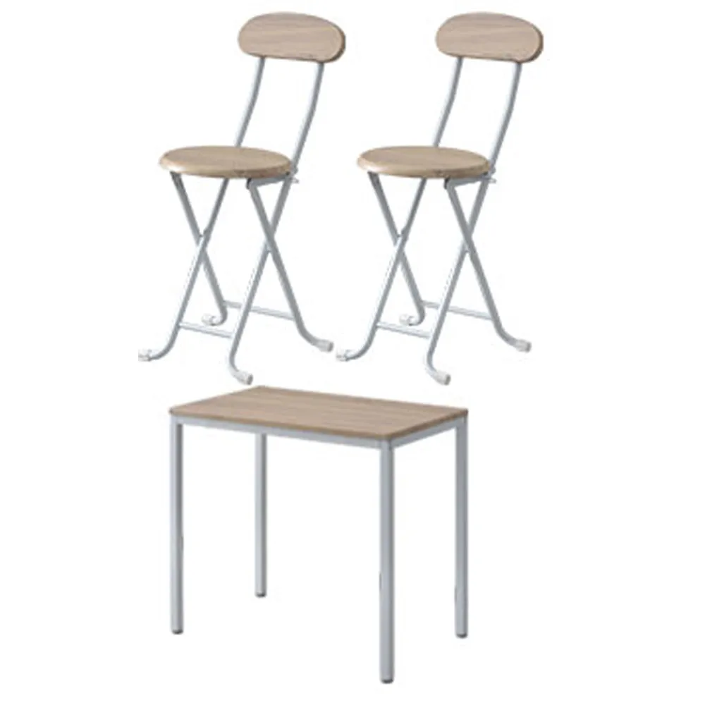 【C&B】古木調北歐風萬用桌椅組(一桌+二椅)