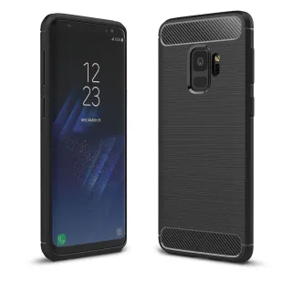 【YANG YI 揚邑】Samsung Galaxy S9 5.8吋 碳纖維拉絲紋軟殼散熱防震抗摔手機殼
