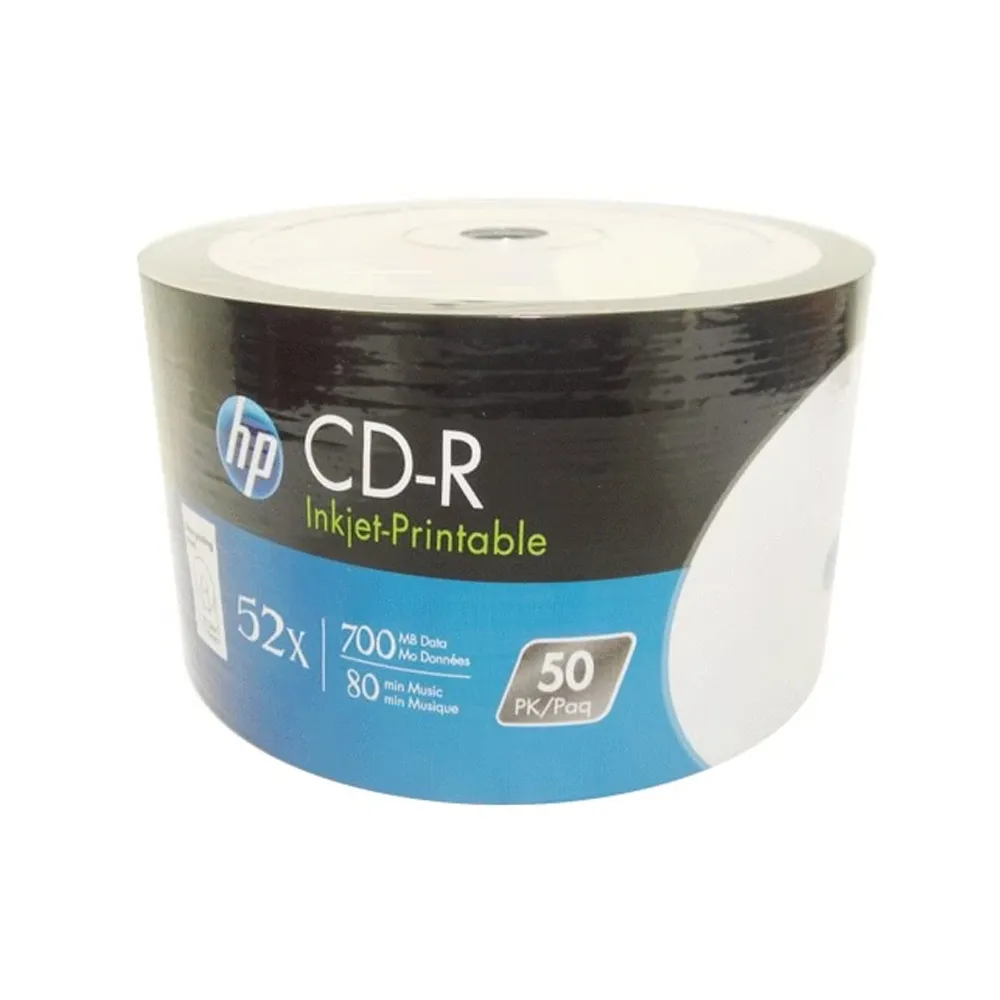 【HP 惠普】HP 可列印式 Printable CD-R 52X 700MB 空白光碟片(50片)