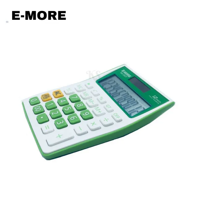 【E-MORE】12位數國家試型商用計算機(CT-MS20GT綠)