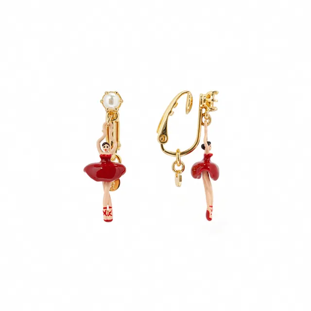 【Les Nereides】迷你芭蕾-紅色耳環