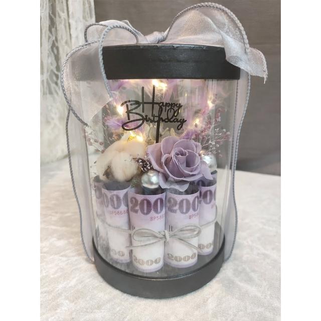 【OSTARA FLORIST 奧斯塔拉花藝】永生花生日蛋糕(永生花材、不凋玫瑰、永生配材、有錢花蛋糕)