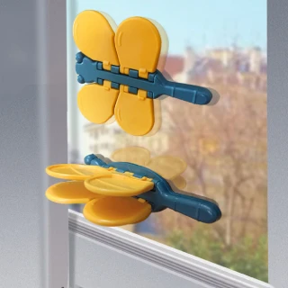 【蜻蜓點水】蜻蜓造型窗戶安全鎖-2入(多段式 防墜樓 防夾手 兒童安全鎖 門窗鎖 推拉門鎖 限位器)