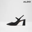 【ALDO】PAPILLIANA-素色精緻尖頭粗跟鞋-女鞋(黑色)