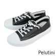 【Pelutini】經典壓線皮革餅乾鞋 黑色(335043W-BLW)