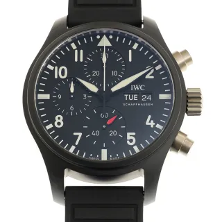 【IWC 萬國錶】飛行員TOP GUN 海軍空戰部隊橡膠腕表x41.9mm(IW389401)