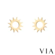 【VIA】白鋼耳釘 太陽耳釘/星空系列 小太陽造型白鋼耳釘(金色)