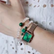 【NATURALLY JOJO】復古方型 米蘭不鏽鋼手錶-翠綠(JO96992-44R)