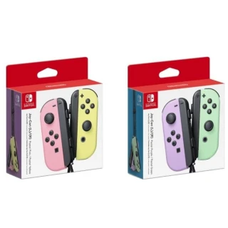 【Nintendo 任天堂】原廠 Switch Joy-con控制器 手把-粉黃/紫綠(新色 台灣公司貨)