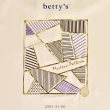 【betty’s 貝蒂思】燙金幾何線條印花雪紡七分袖上衣(共二色)