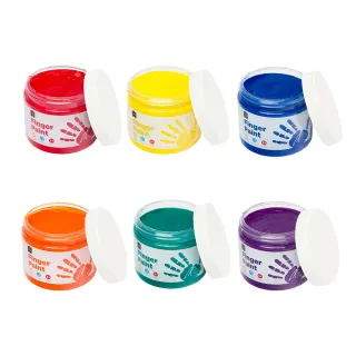 【澳洲EC】手指膏六色組 250ml(兒童安全顏料、寶寶顏料、手指膏)