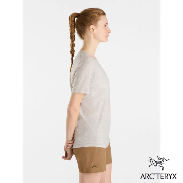 【Arcteryx 始祖鳥官方直營】女 Lana 羊毛短袖圓領衫(沉靜灰)