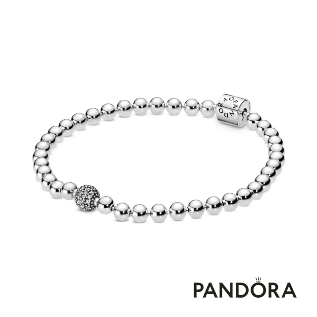 【Pandora 官方直營】珠飾密鑲寶石手鏈
