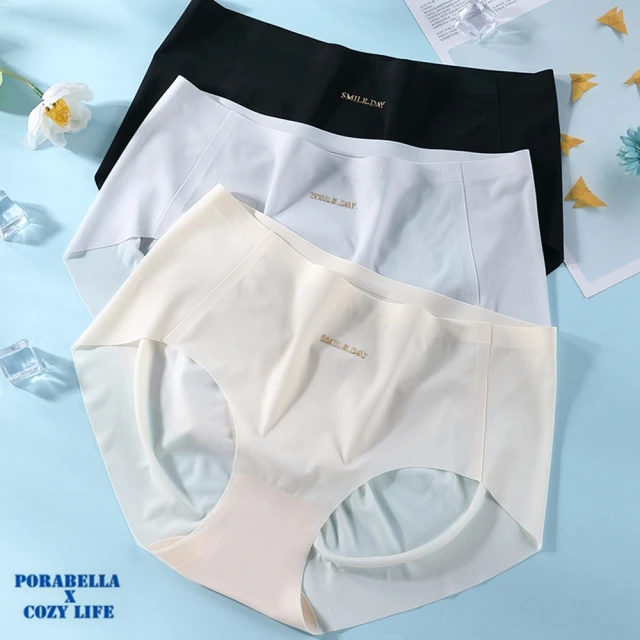 Porabella 三件一組提臀內褲 內褲 加大內褲 舒適內褲 無痕內褲 輕薄透膚內褲UNDERWEAR