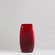 【3,co】玻璃月型口扁平花器-紅(8號)
