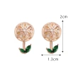 【Quenby】鏤空立體花朵玫瑰金元素耳環/耳針(耳環/配件/交換禮物)