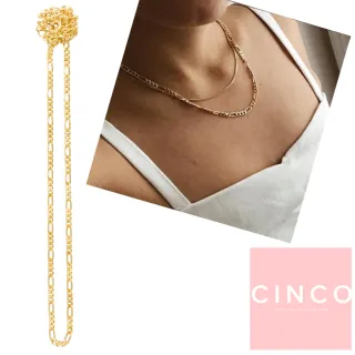 【CINCO】葡萄牙精品 CINCO Gia choker 24K金頸鍊 鎖骨鍊 45公分(925純銀)