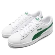【PUMA】休閒鞋 Smash V2 L 穿搭 男鞋 基本款 皮革 質感 球鞋 舒適 白 綠(36521503)