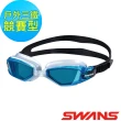 【ATUNAS 歐都納】SWANS日本專業OUTDOOR泳鏡(OWS-1PS藍黑/防霧/抗UV/廣角/軟質矽膠/防偏光)
