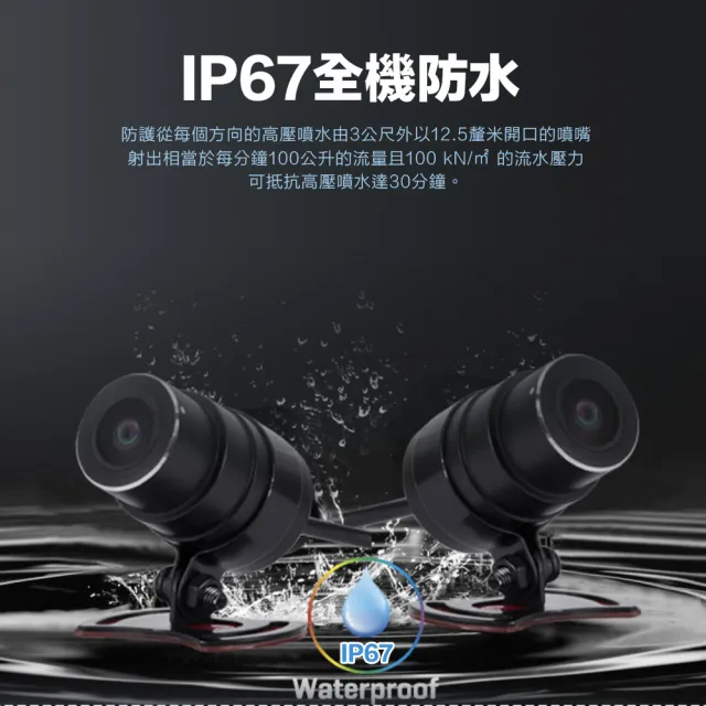 【速霸】T3 前後Full HD 1080P 金屬防水機車雙鏡行車記錄器(gogoro相容)
