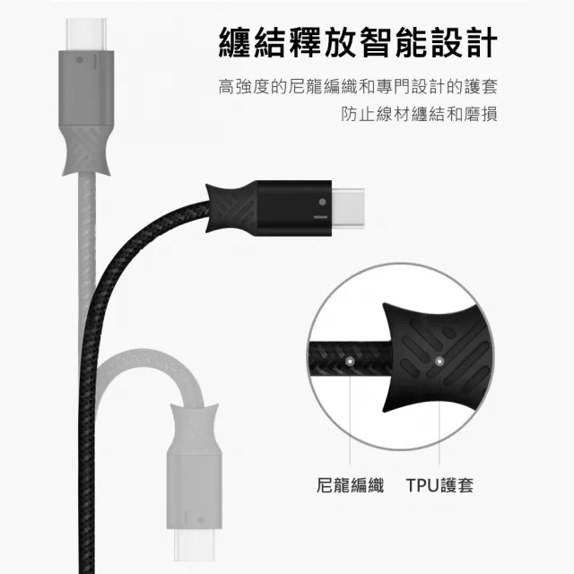 【Ringke】Type C 強韌編織防扭快充傳輸充電線 [黑色1.2米] [USB 3.1](尼龍編織)