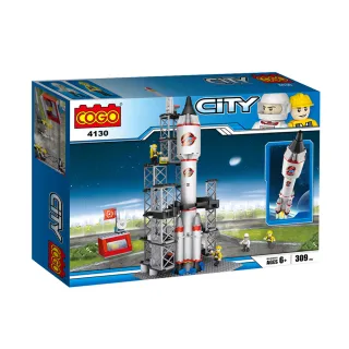 【COGO】積木 城市系列 重型火箭及控制中心-4130(益智玩具/兒童玩具//聖誕禮物/交換禮物)