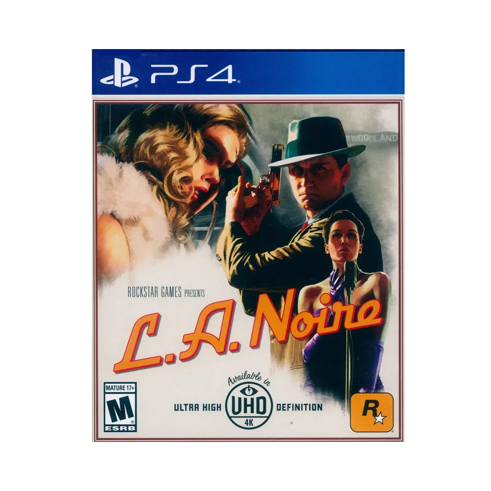 【SONY 索尼】PS4 黑色洛城 英文美版(L.A.Noire)