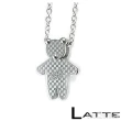 【LATTE】Baby Bear 銀色小熊不鏽鋼項鍊(女鍊)