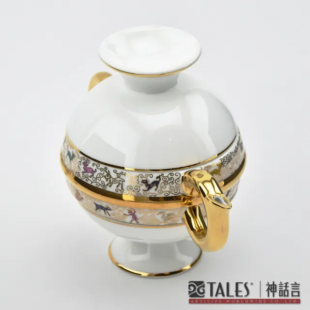 【TALES 神話言】故宮神話-乾隆雅翫-豆茶器-動物紋(文創 藝術 創新 器皿 禮物 1壺2杯)