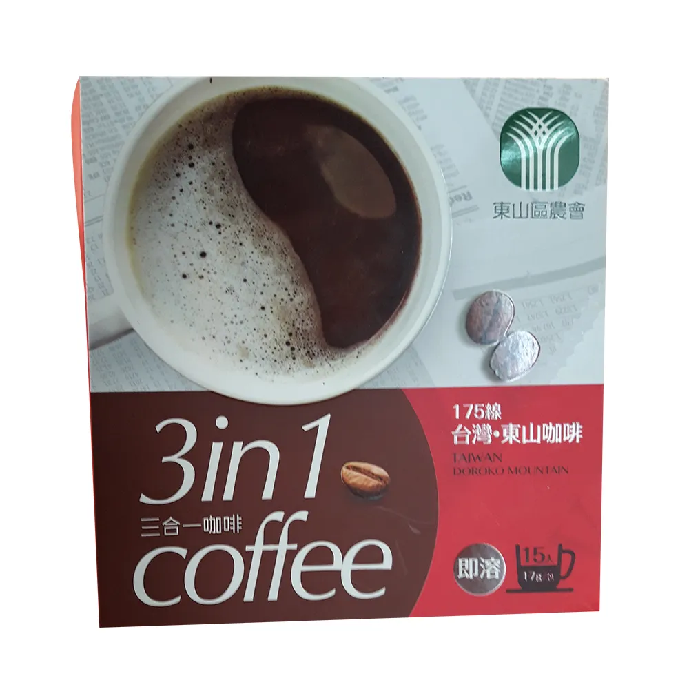 【東山農會】三合一即溶焦糖咖啡(17gx15包/盒)