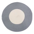 【收納職人】日系慢活厚棉線編織小地毯-藍色+白色拼接